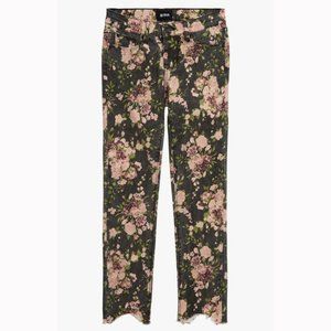🌸2x HP!🌸 Hudson Jeans Girls Dixie Floral Print Skinny Raw Hem Jeans